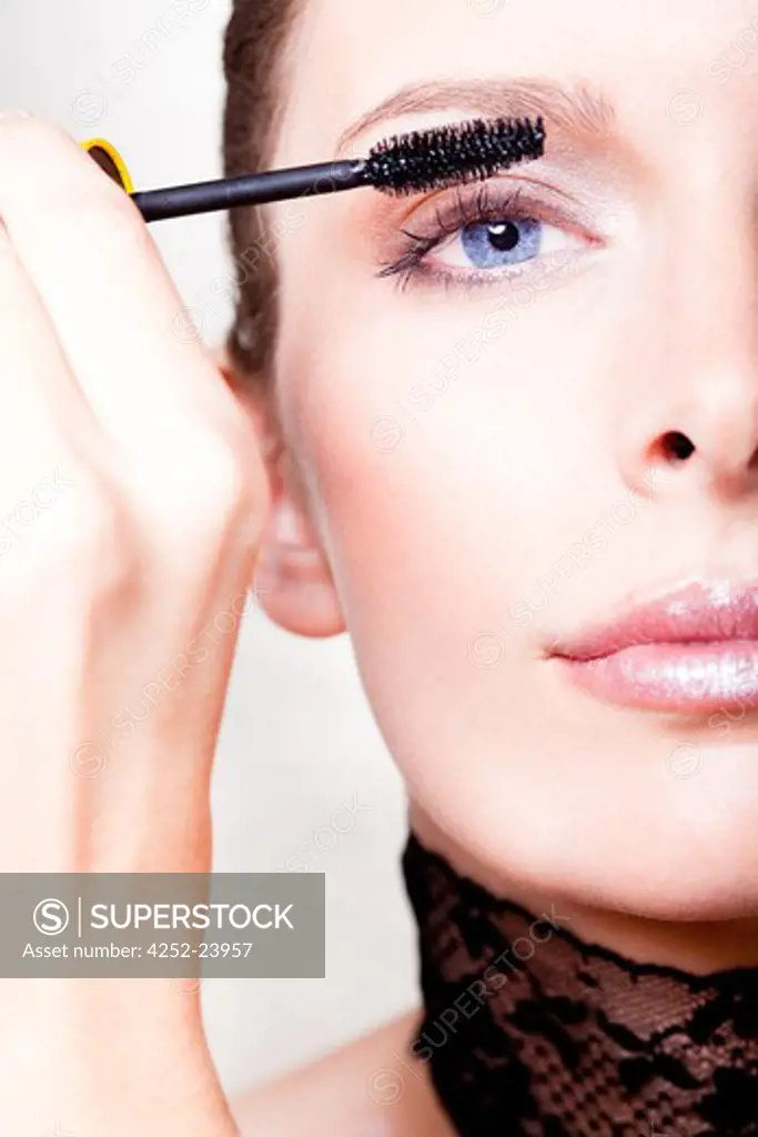 Woman mascara make-up