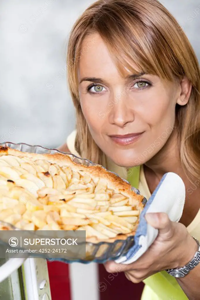 Woman apple pie