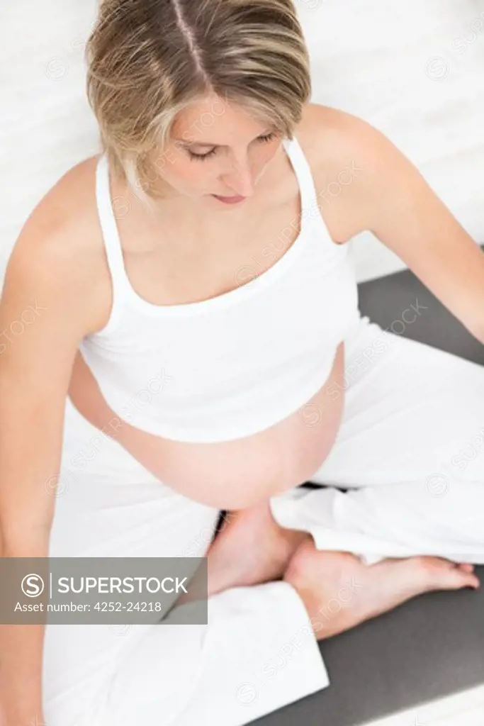 Pregnant woman yoga