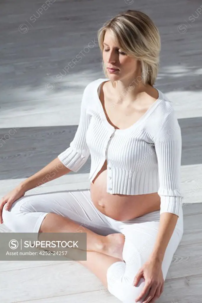 Pregnant woman yoga