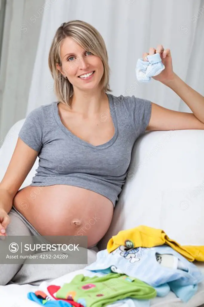 Pregnant woman baby clothes
