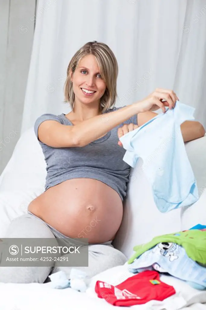 Pregnant woman baby clothes