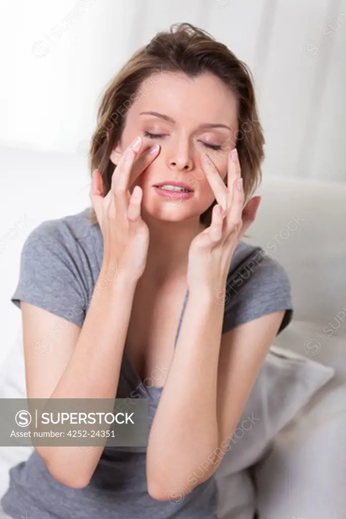Woman face massage