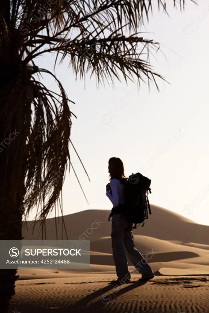Woman Morocco hiking