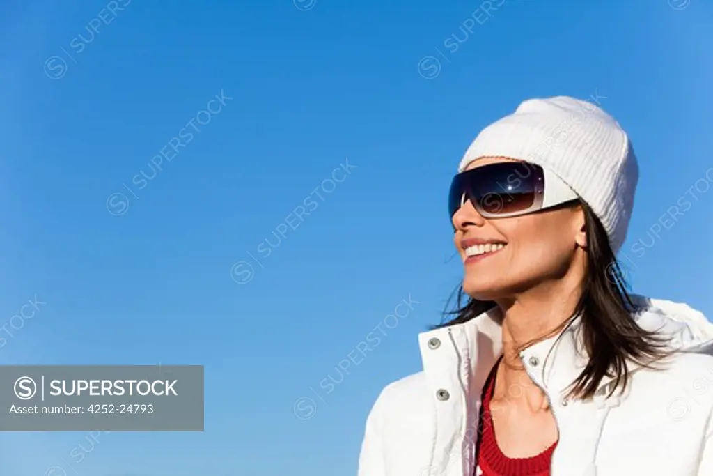 Woman winter sunglasses