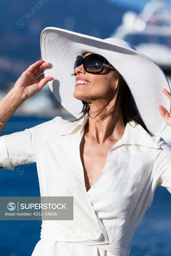 Woman sun hat