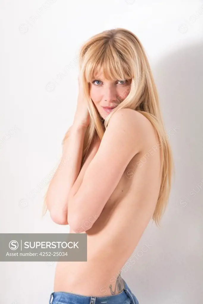 Woman topless