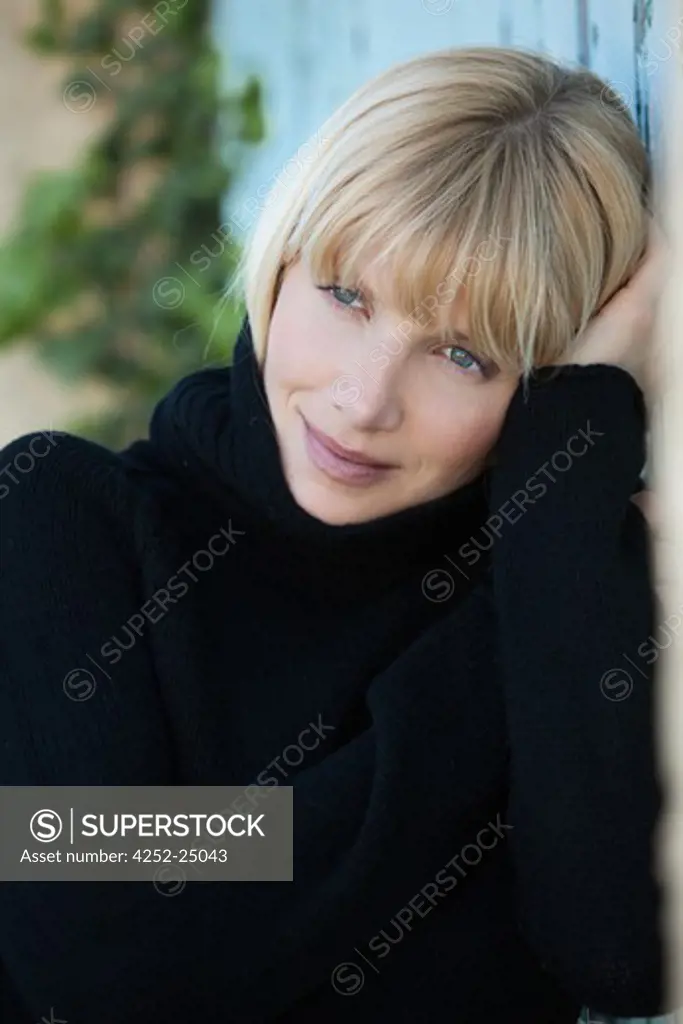Woman blond winter