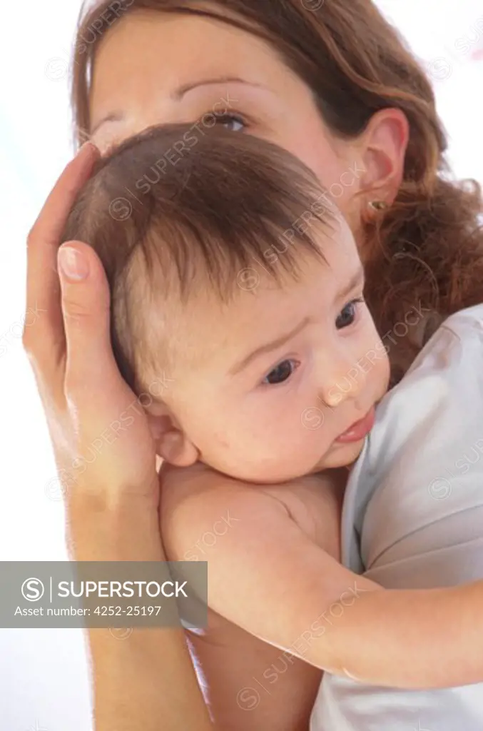 family inside woman baby embracing tenderness consoling