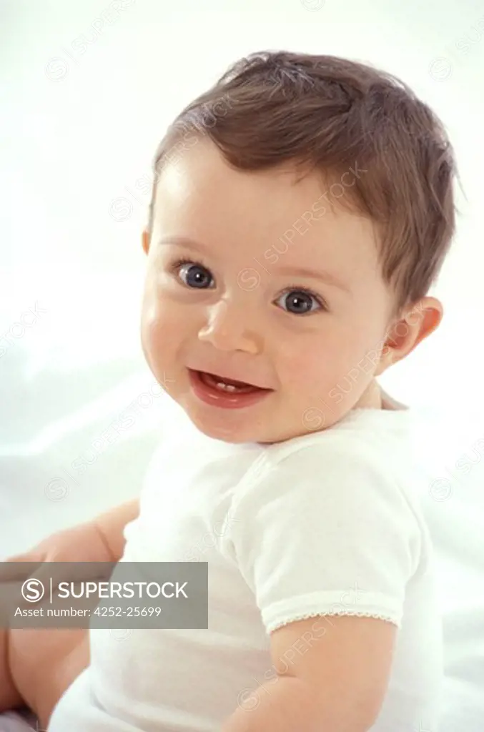 Headshot of smiling baby