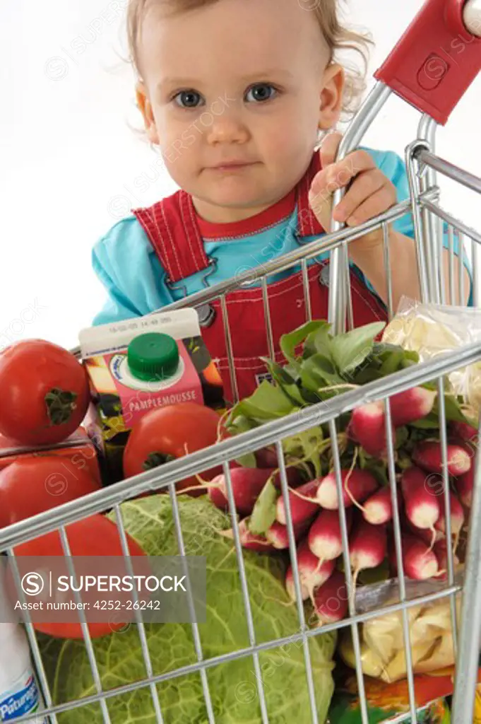 baby with trolley
