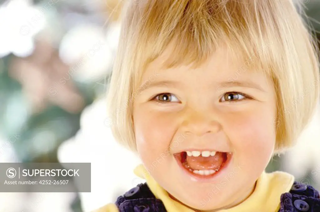 Little girl laughing, portrait