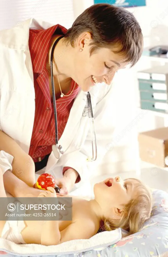 Child visiting paediatrician