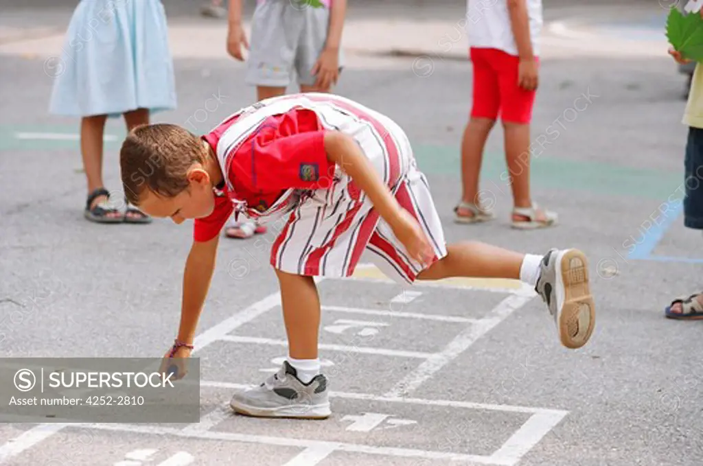 Children  hopscotch