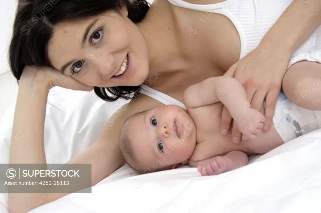 Woman and baby portrait