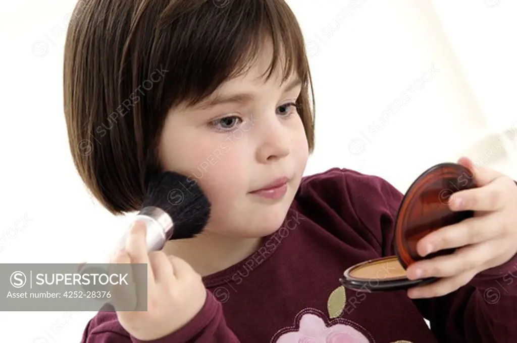 Little girl and make-up