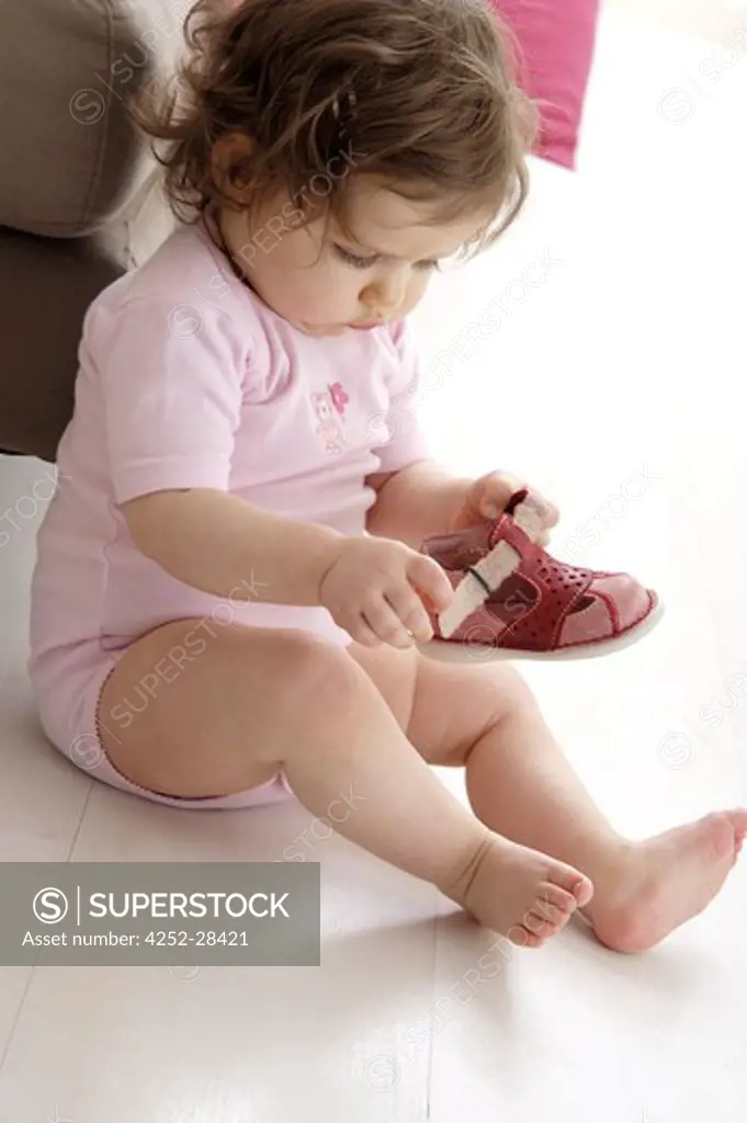Little girl and shoes
