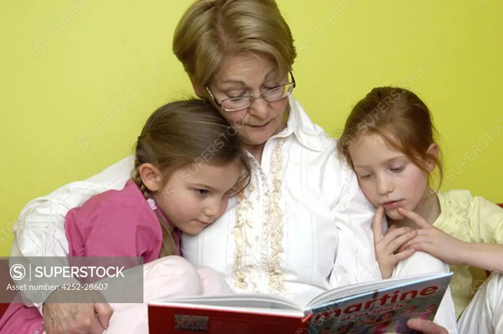 Senior woman and grandchildren