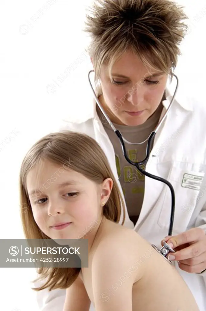 Girl medical exam.