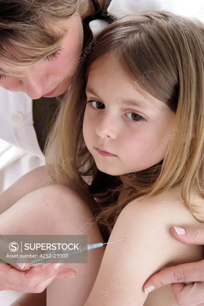Little girl vaccination.