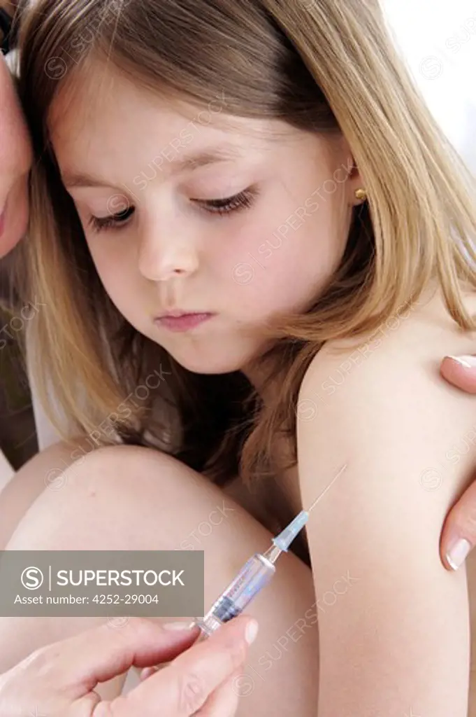 Little girl vaccination.