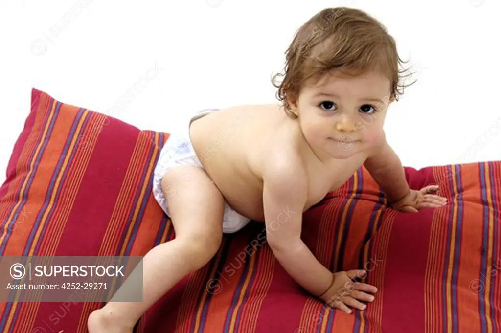 Baby cushion playing