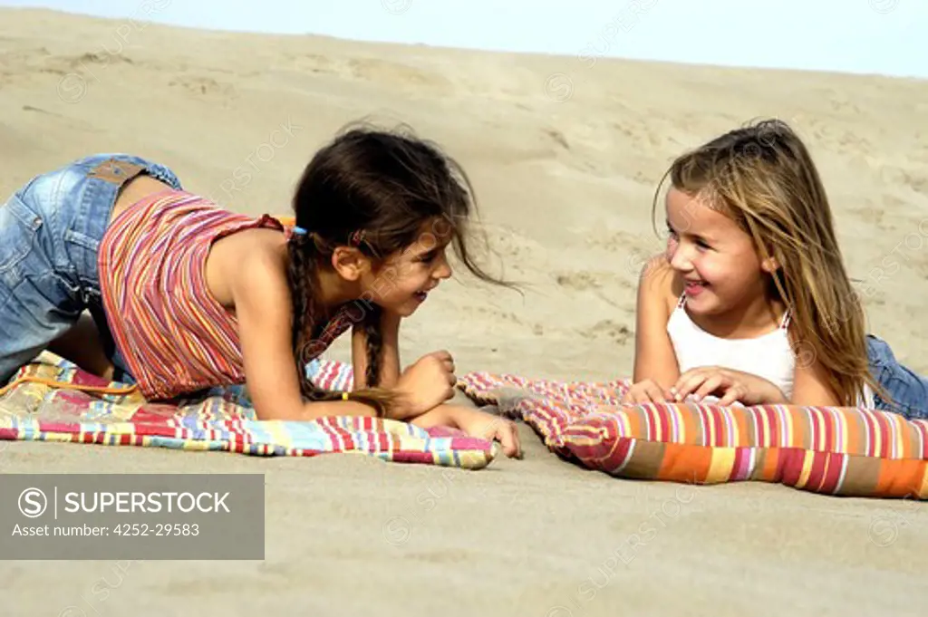 Little girls beach
