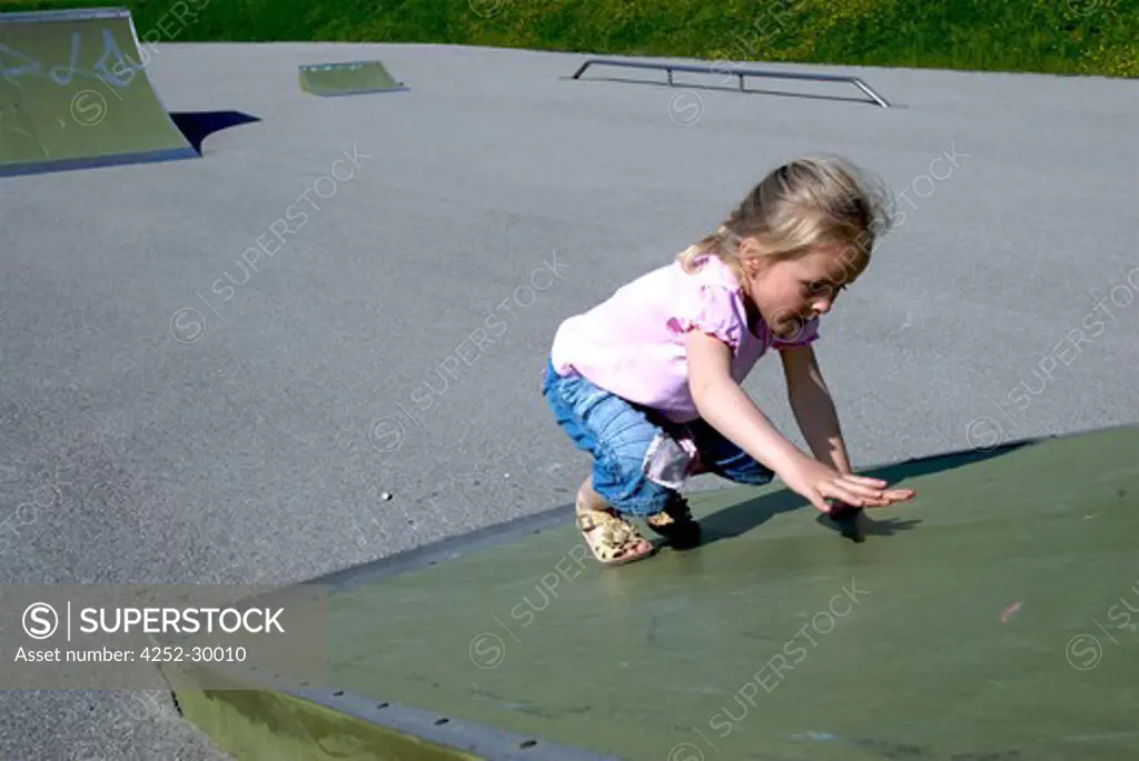 Little girl slide