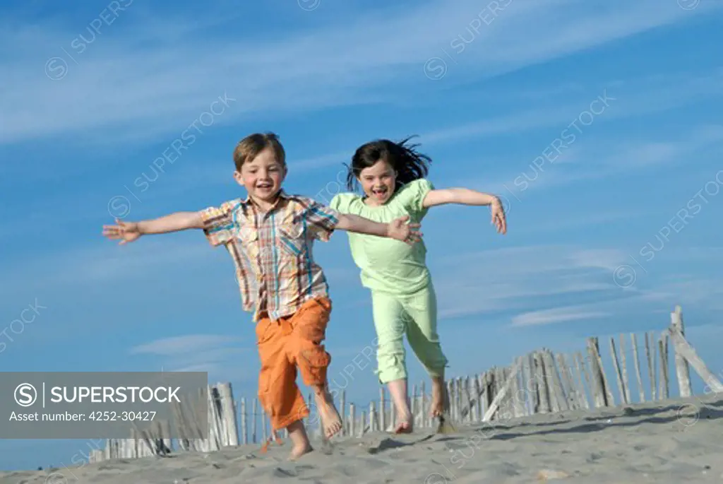 Children beach energy