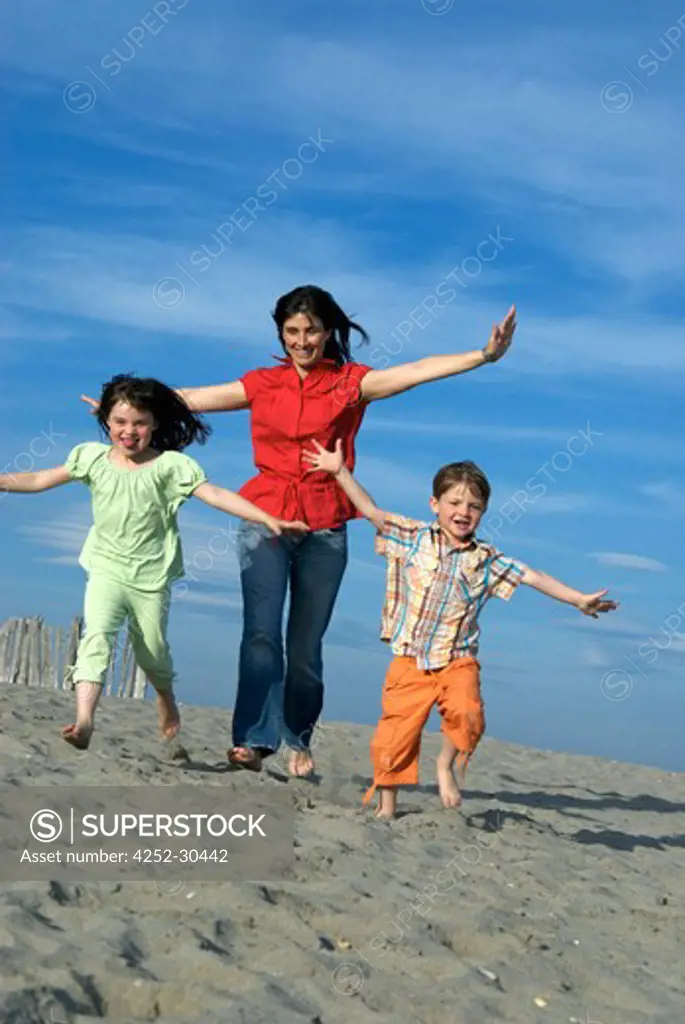 Family beach happiness