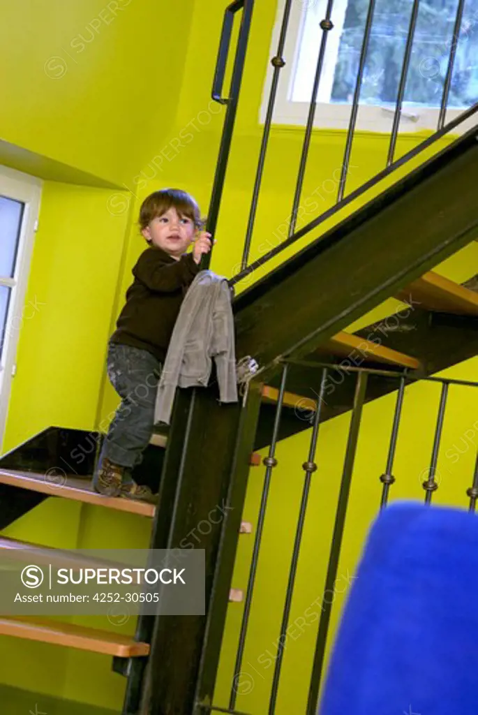 Boy stairs