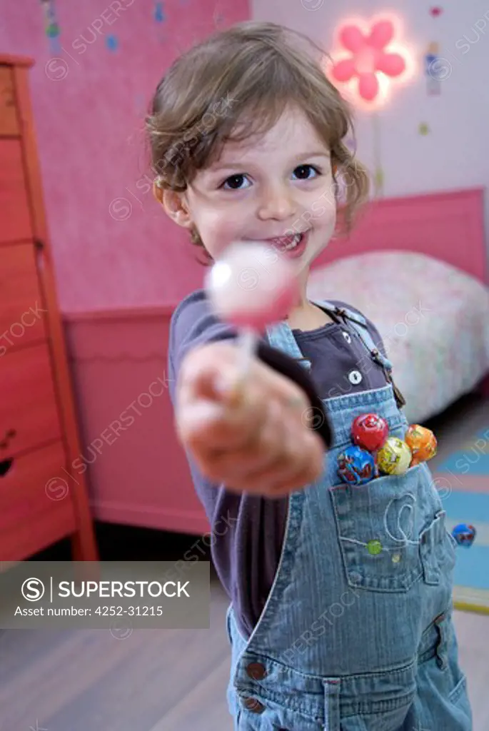 Little girl lollipop