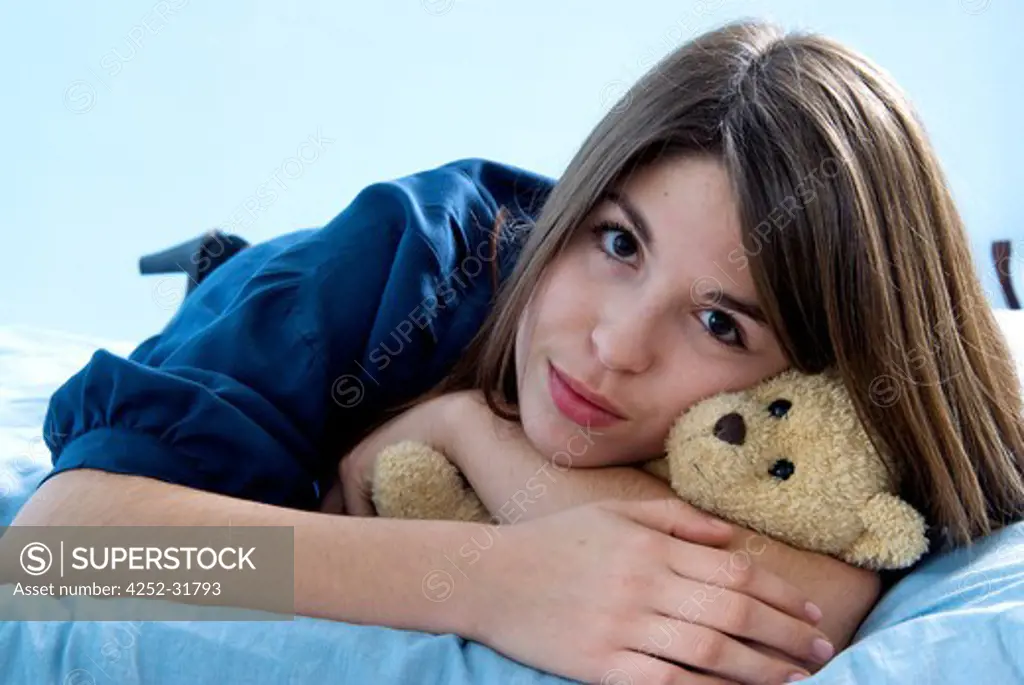 Teenage girl teddy bear
