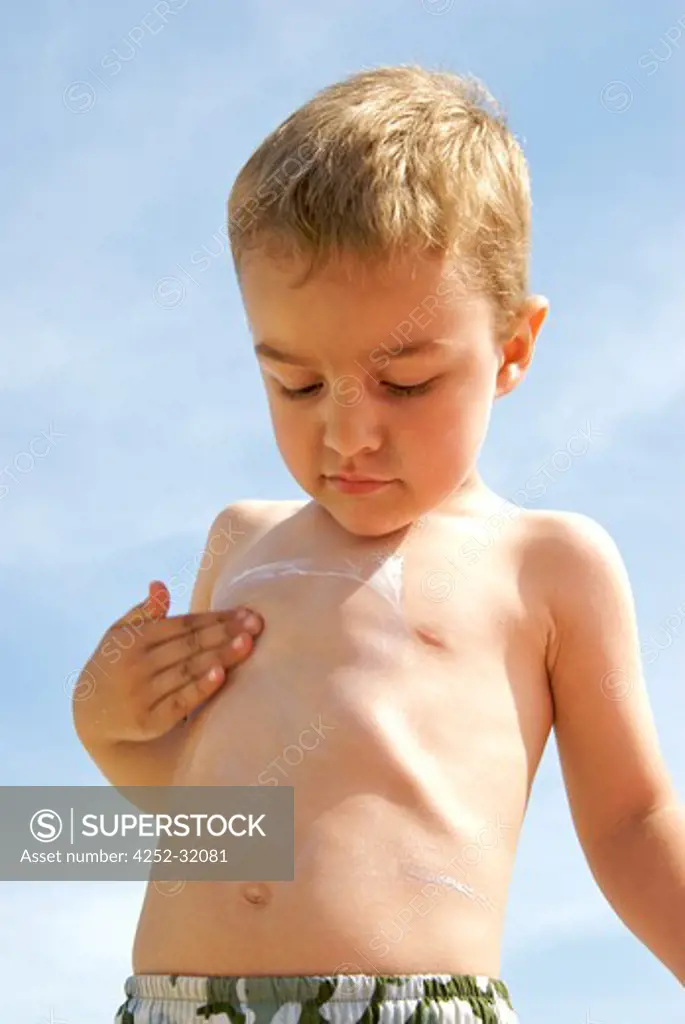 Child suntan lotion