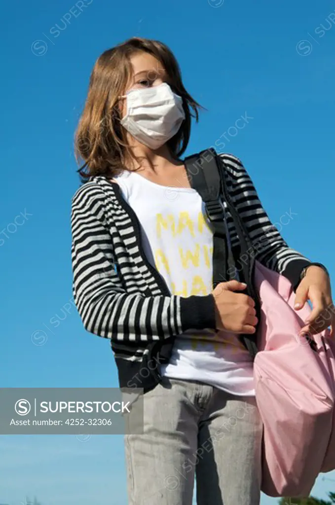 Teenage girl anti-contagion mask