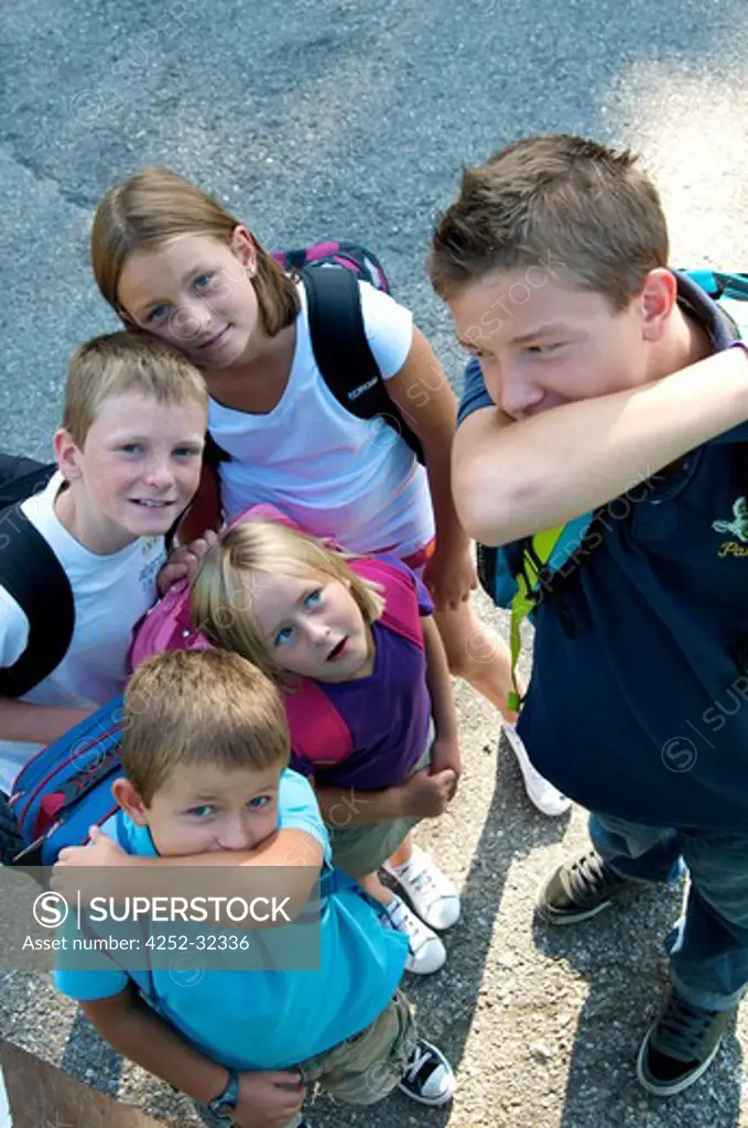 Group of childen after school