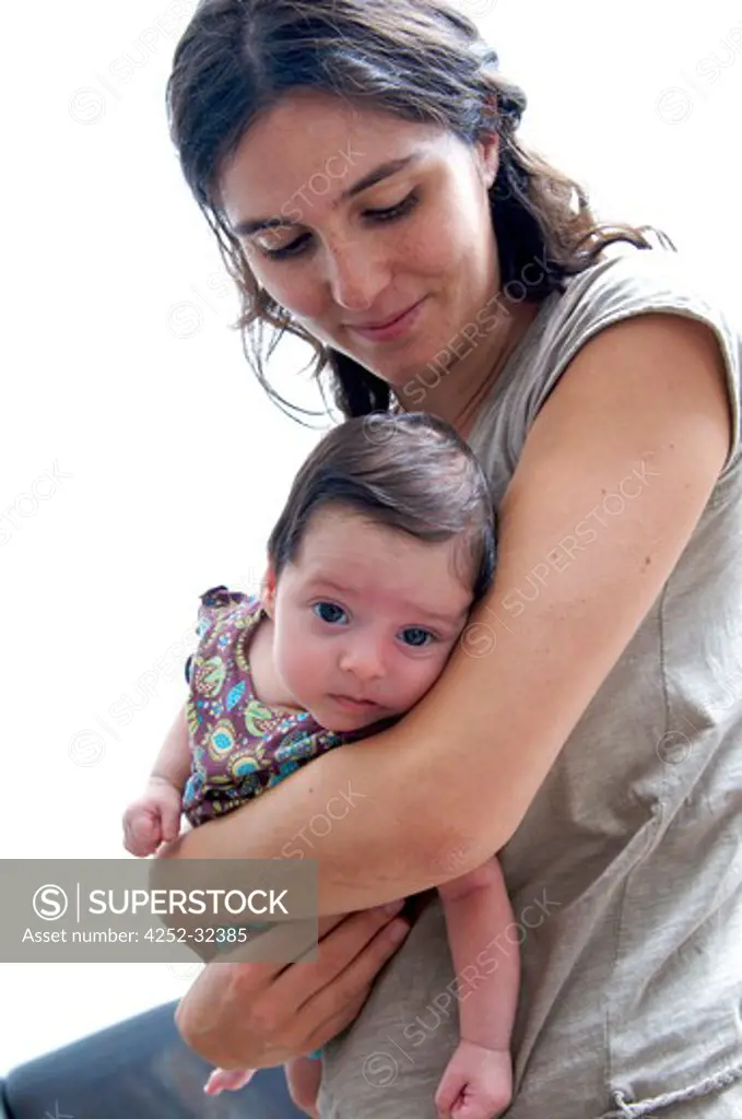 Woman tenderness baby