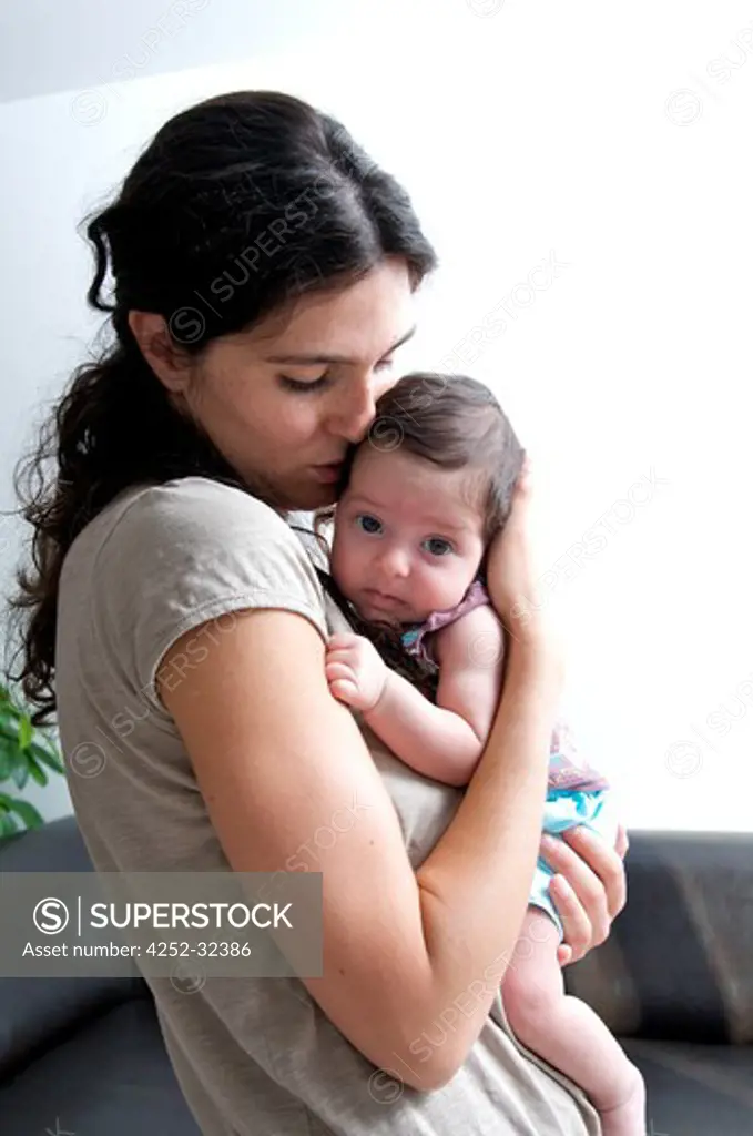 Woman tenderness baby
