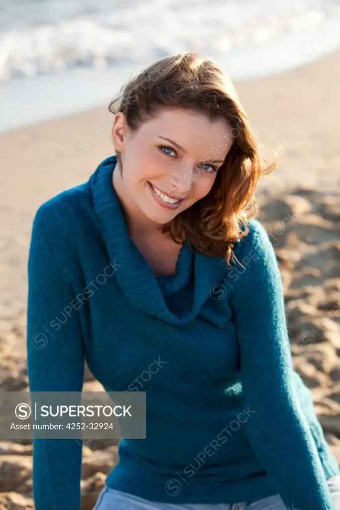 Woman beach portrait