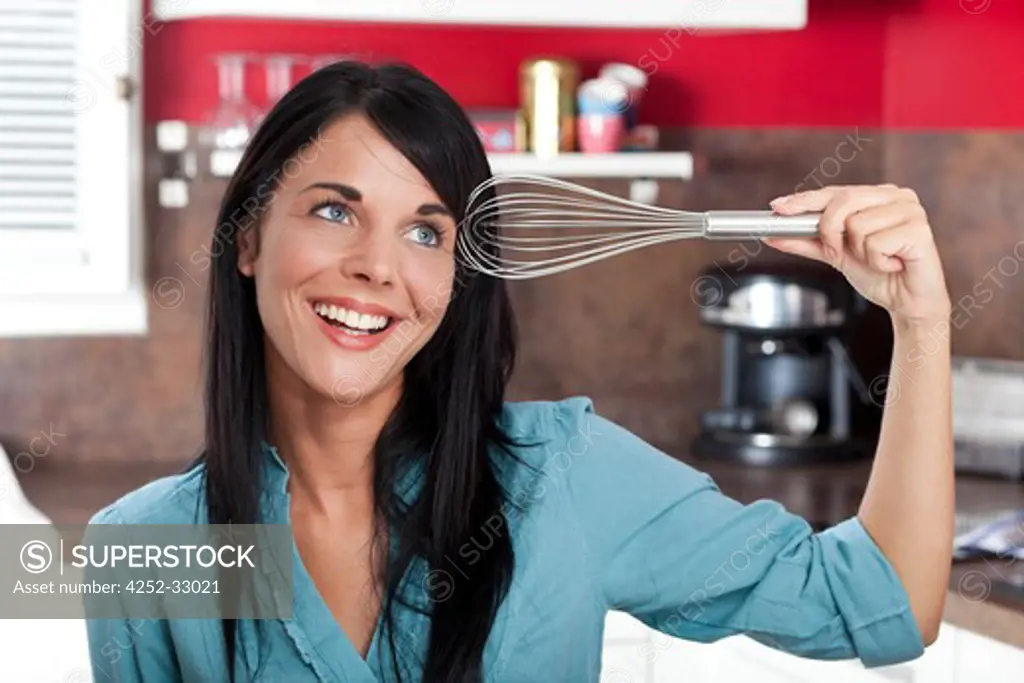 Woman meal idea symbol