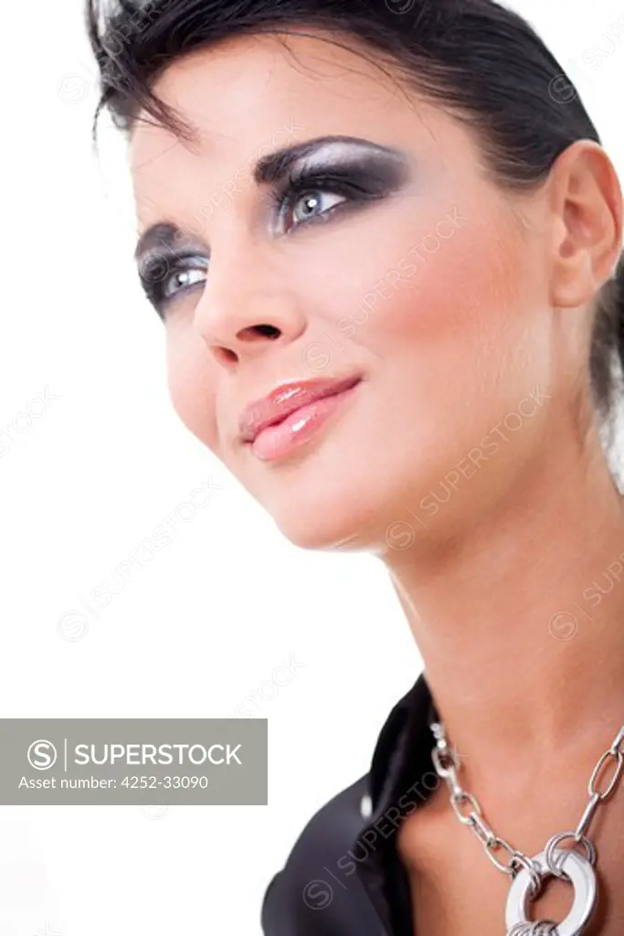 Woman black make-up