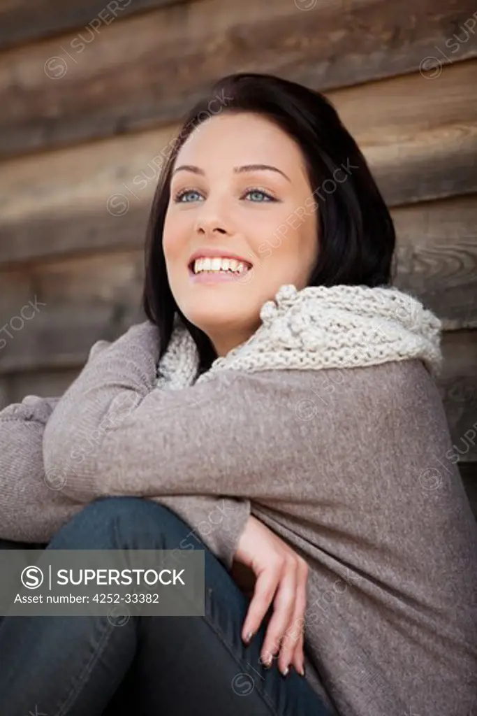 Woman smiling winter