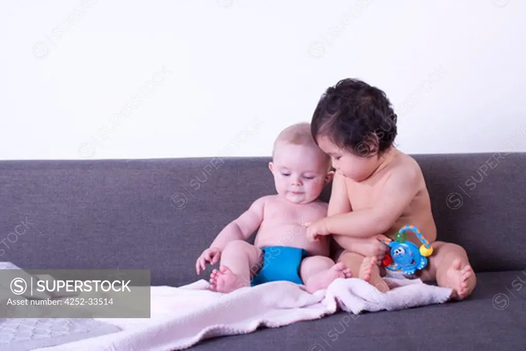 Babies sitting down