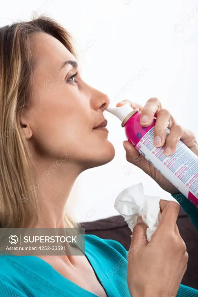 Woman nasal spray