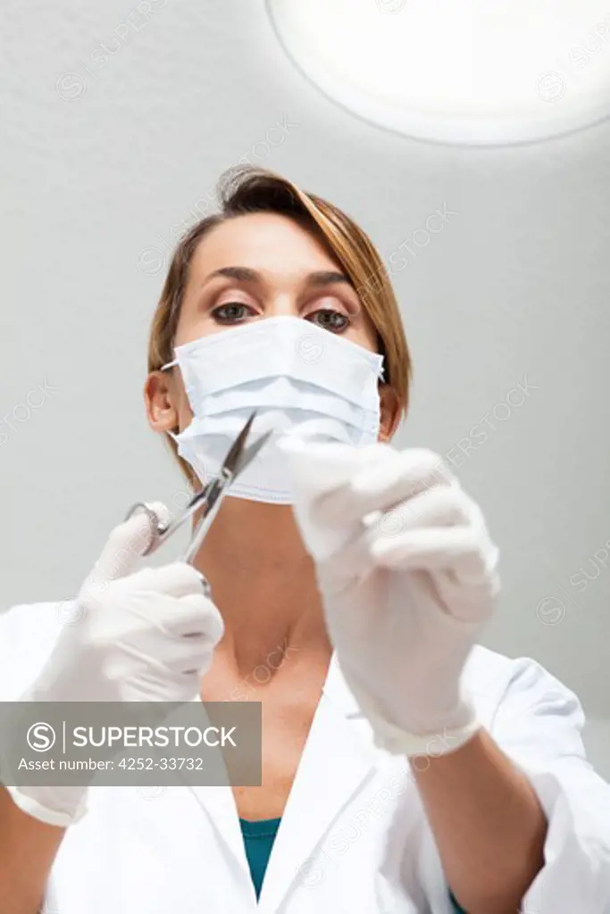 Surgeon woman operation