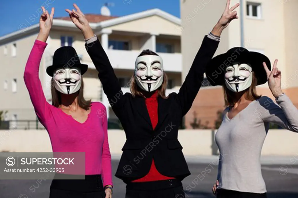 Group Anonymous mask symbol