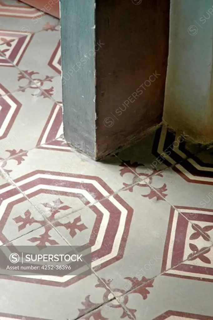 Old style tiled floor