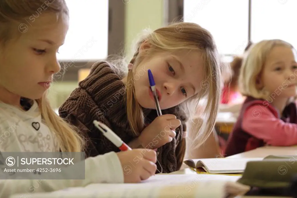 Girl school class.