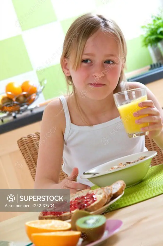 Little girl breakfast