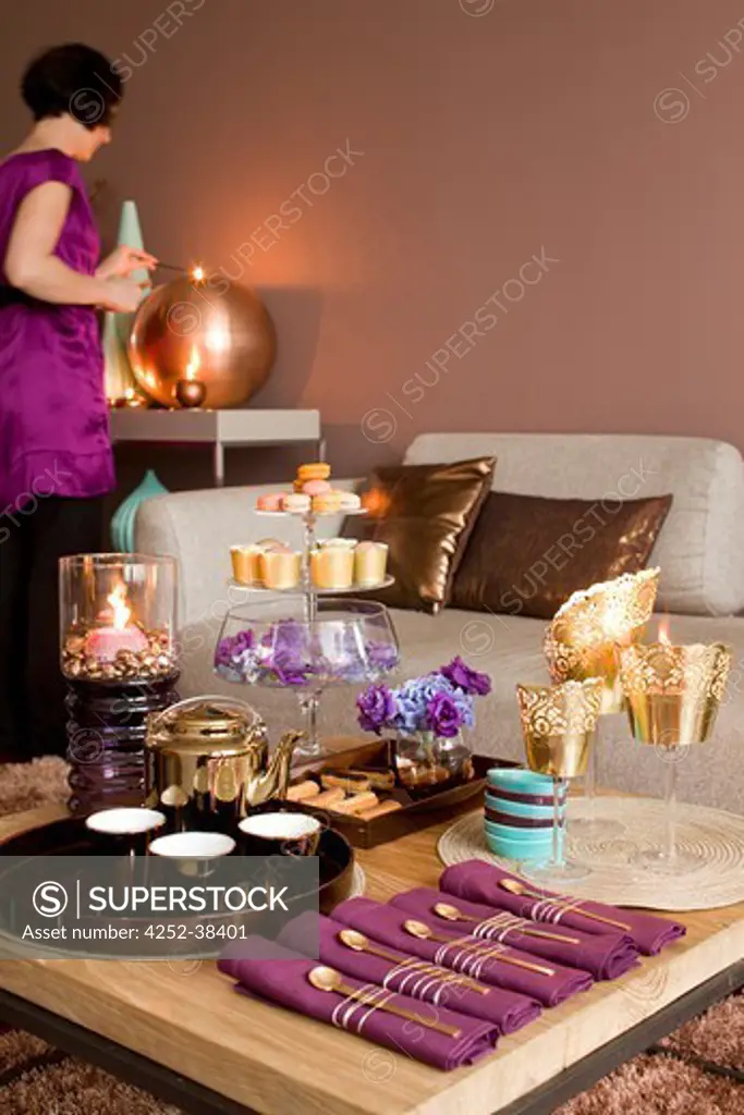 Festive set table